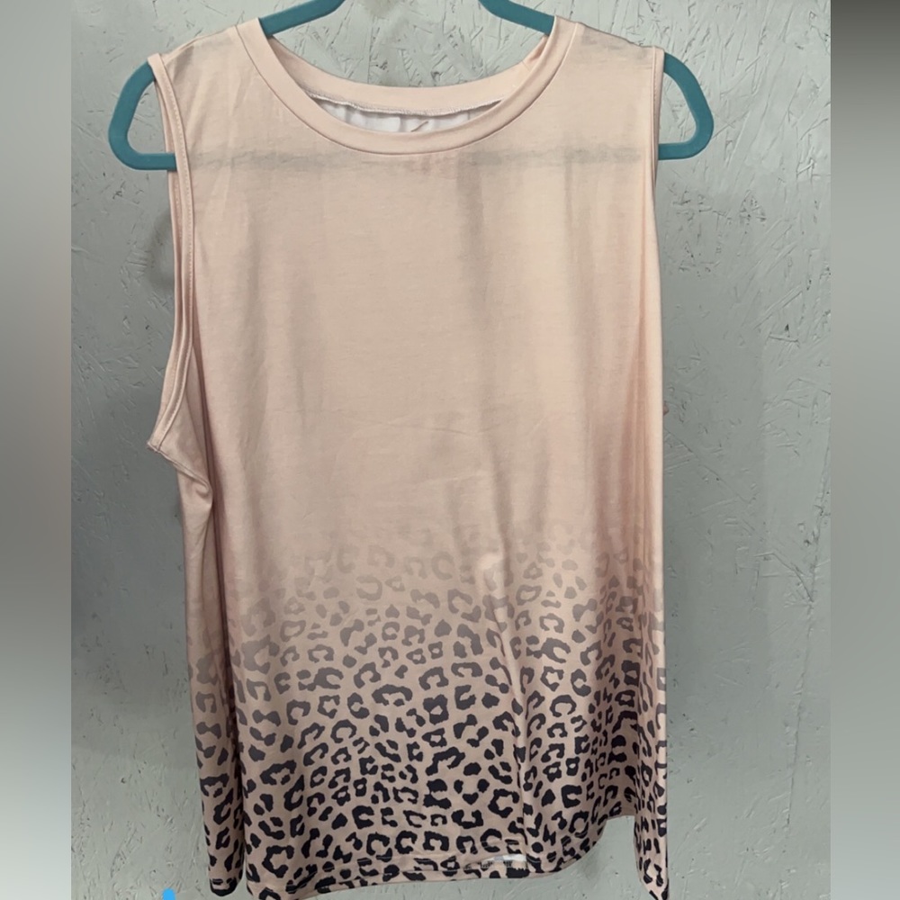 plus size cheetah tank